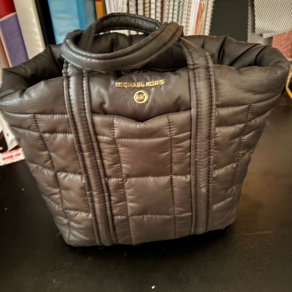 Michael Kors Black Quilted Tote Bag